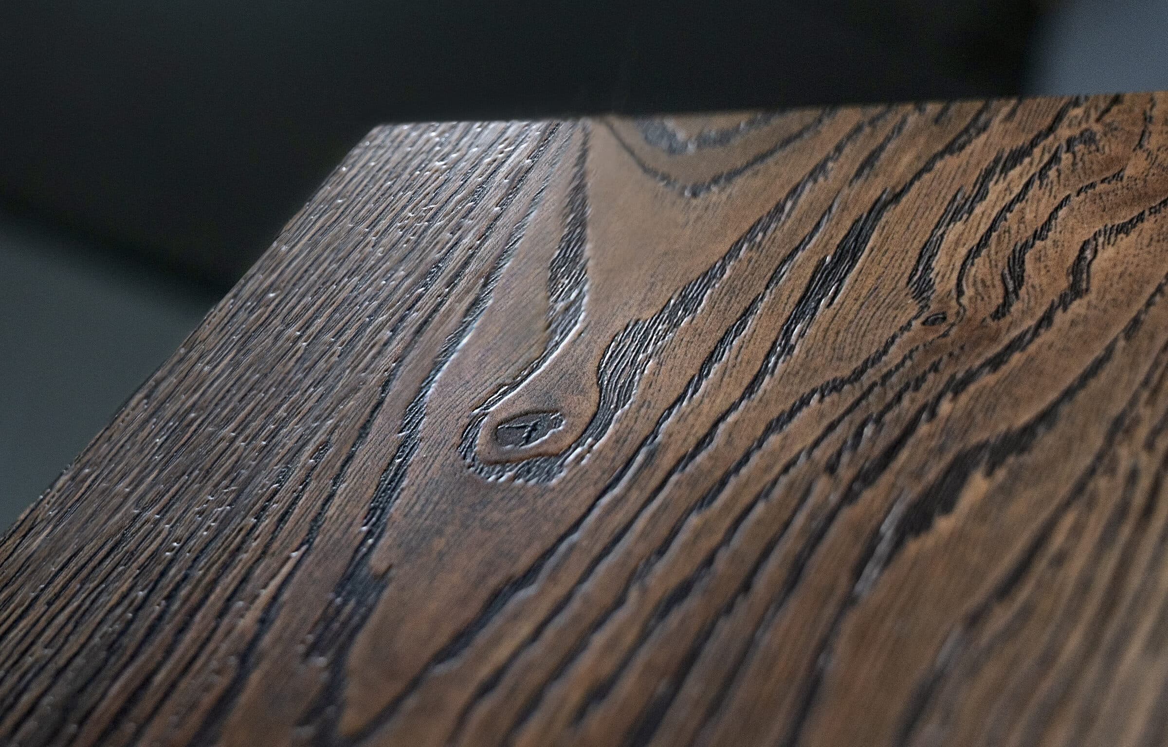 Close-up of a Northann digitally embossed wood-grain surface